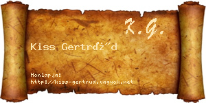 Kiss Gertrúd névjegykártya