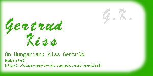 gertrud kiss business card